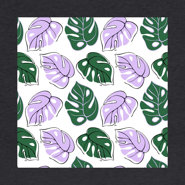 Pattern with monstera leaves by DanielK